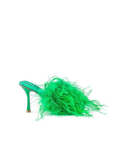 Jeffrey Campbell Green Chauffeur Feather Mule