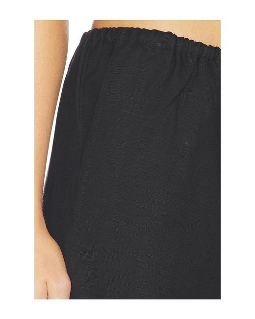 Lovers + Friends Black Lexa Linen Pant