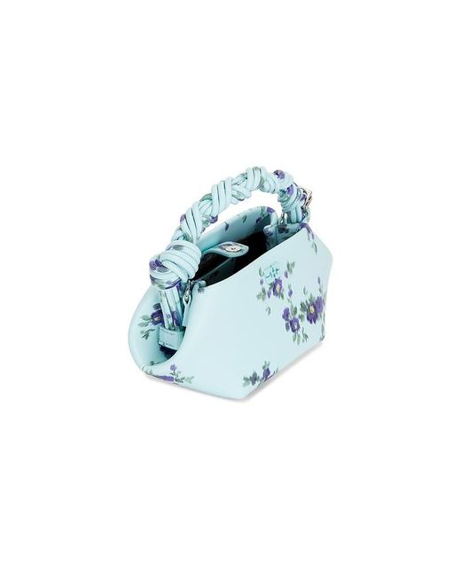 Ganni White Bou Mini Print Bag