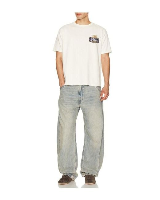 Rhude White Safari Crest Tee for men
