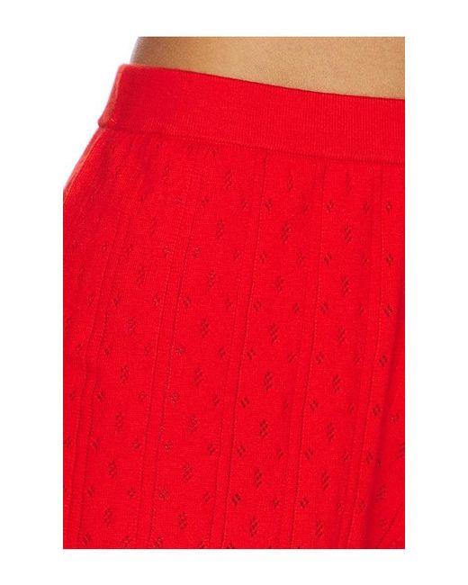 Soft Goat Red Pointelle Shorts