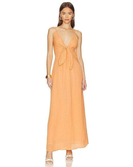 Faithfull The Brand Verona ミディ丈ドレス Orange