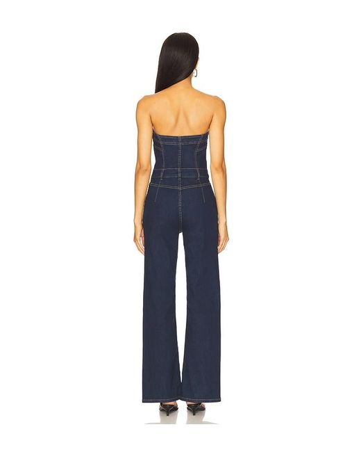 Free People Blue X We The Free Beckett Jumpsuit