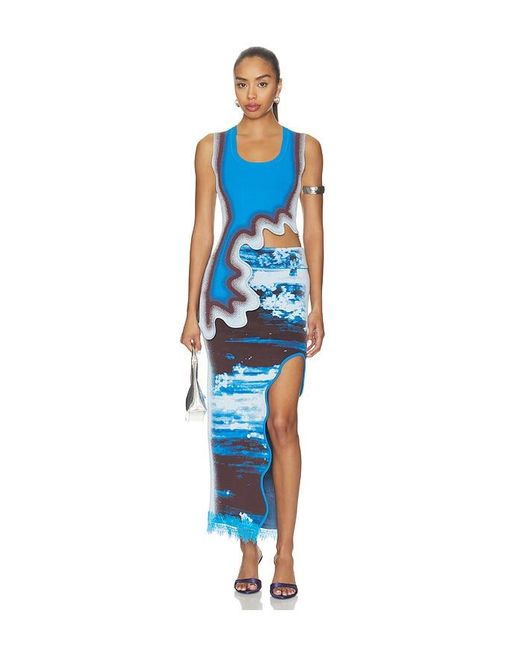 Ph5 Blue Lily Midi Skirt