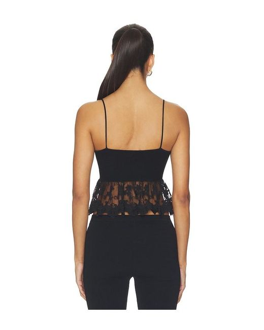 Tularosa Black Dora Knit Lace Tank