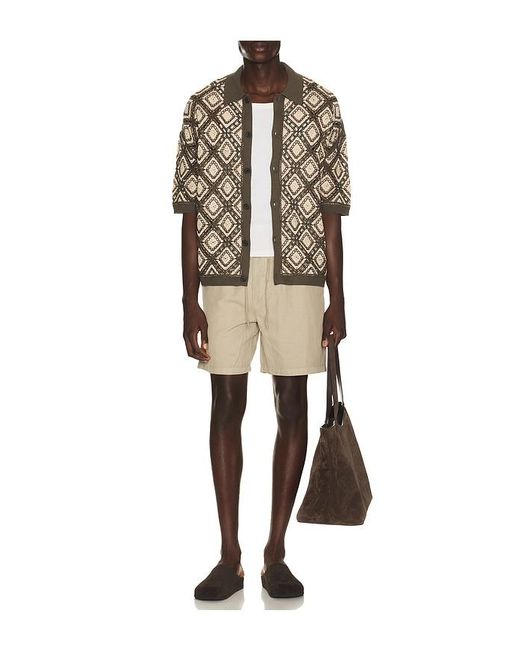 AllSaints Natural Morena Knitted Shirt for men