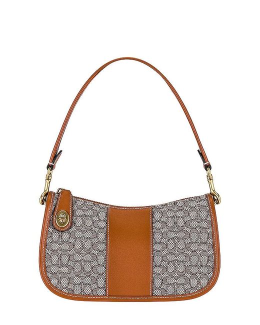 COACH Mini Signature Jacquard Swinger Bag in White Lyst UK