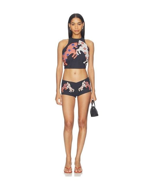 Urban Outfitters Blue X Revolve Beaded Short