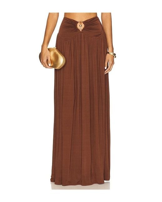 Lovers + Friends Brown Lotte Maxi Skirt