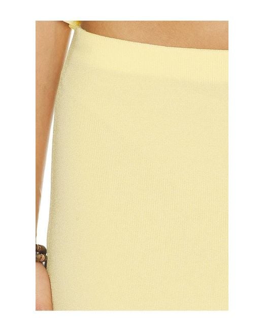 Lovers + Friends Natural Delia Knit Midi Skirt