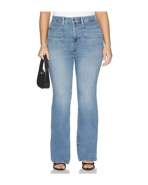 GOOD AMERICAN Blue Good Legs Flare Jeans