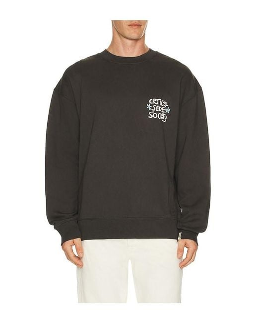 Critical Slide Black Very Nice Crew Sweatshirt for men
