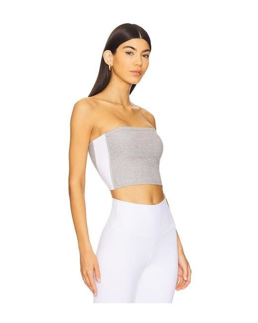 Beyond Yoga Multicolor Space Dye Strapless Stripe Top