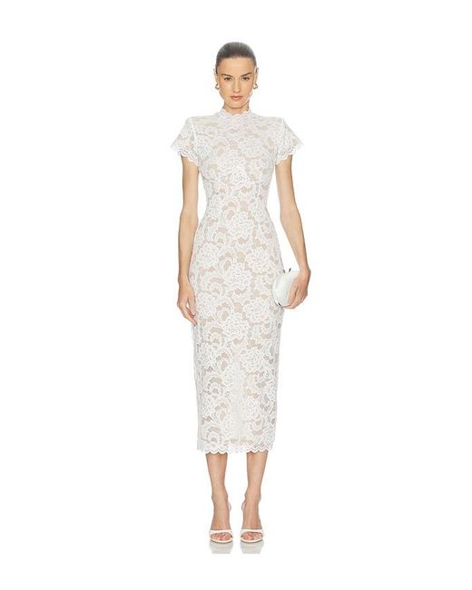 Nookie White Alessia Midi Dress