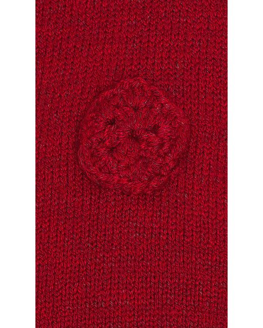 Frankie's Bikinis Red Lenon Cloud Knit Sweater