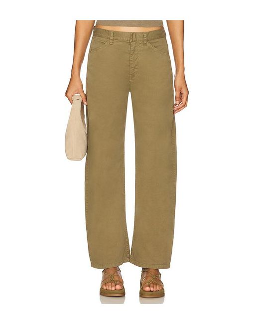Pantalones Pierna Recta Tribeca En Color Verde Oliva Talla En Nili Lotan de color Natural