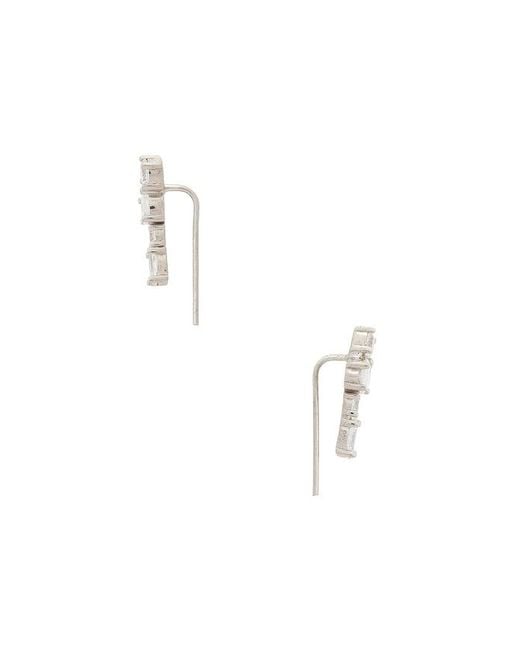 Mazin Jewels White Luna Earrings
