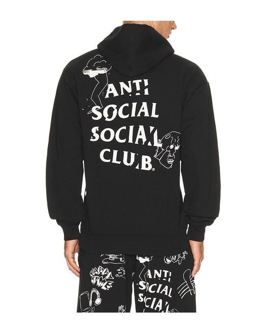 ANTI SOCIAL SOCIAL CLUB Black Illustrated Hoodie for men