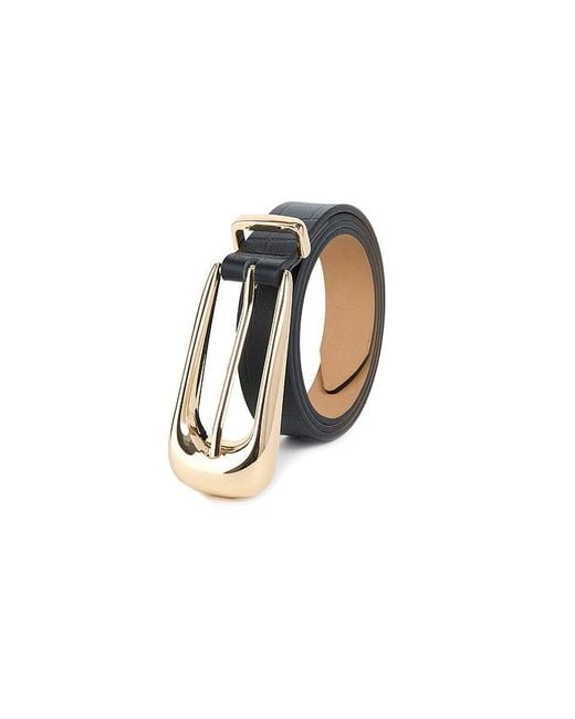 Ettika White Large Signature Buckle Belt