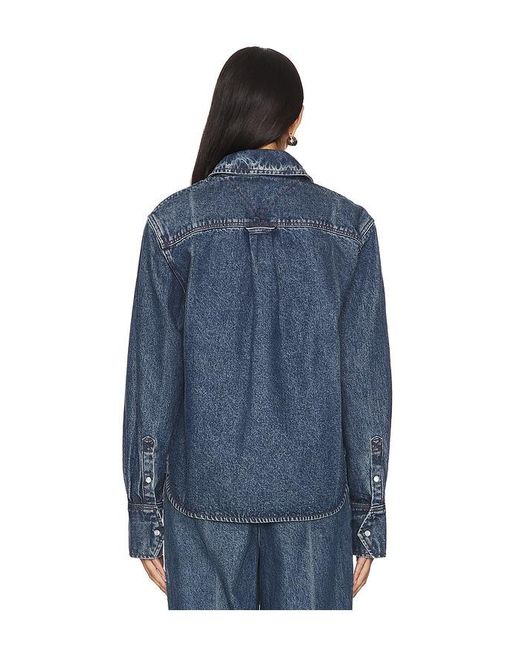 Mae Button Down En Color Azul Talla (También En Xs, S) GRLFRND de color Blue