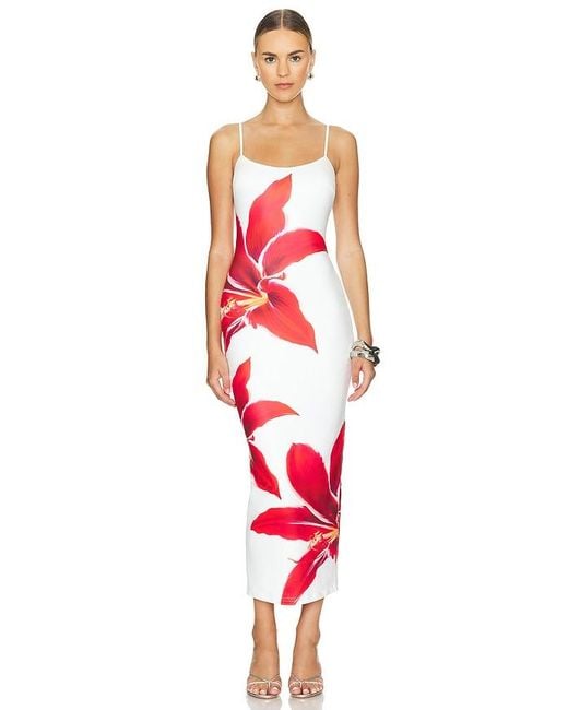 Runaway the Label Red Deia Midi Dress