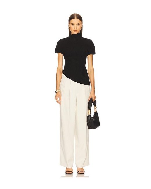 Cult Gaia Black Annemie Knit Top