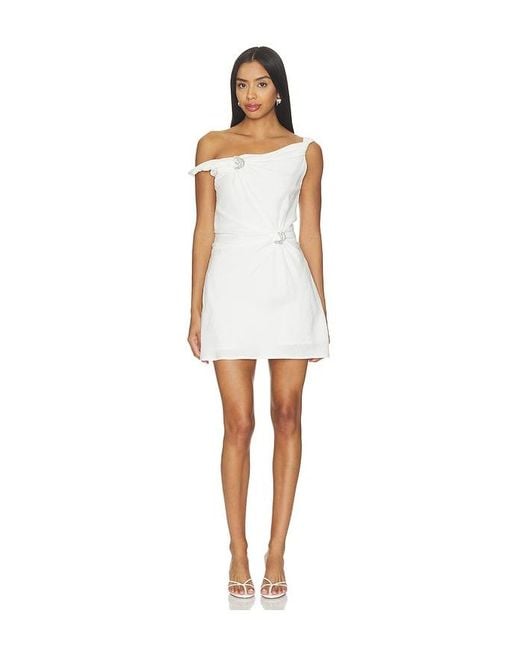 MOTHER OF ALL White Ethel Ripple Mini Dress