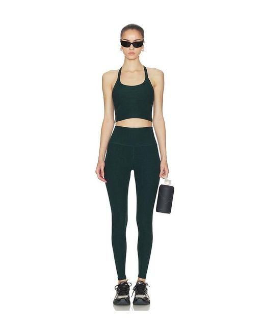 Beyond Yoga Green Spacedye On The Up Cropped Tank Top