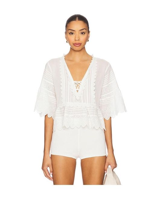 LoveShackFancy White Lucce Top