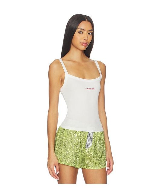 Hand Over Green Matt Tank Top