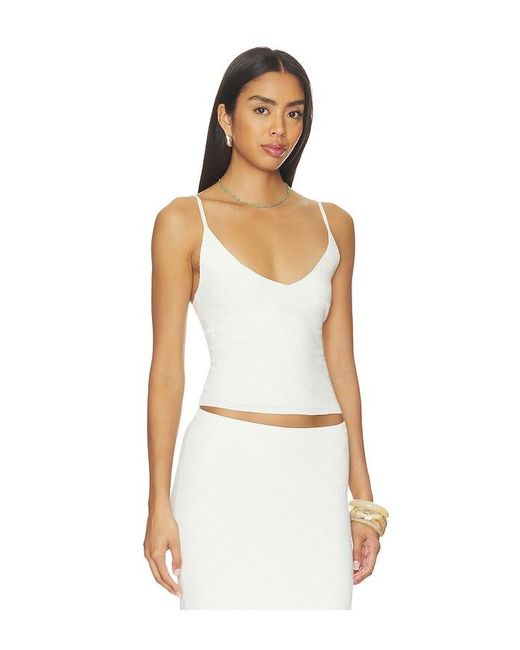 Asta Resort White Pointelle Carolina Camisole
