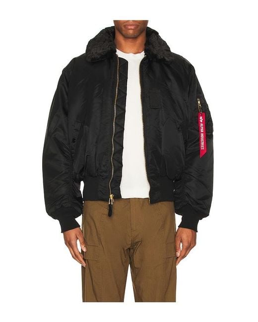 Alpha Industries Black B-15 Heritage Fit Flight Jacket for men