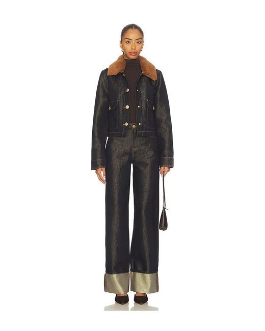 Blank NYC Black Cuffed Wide Leg Jeans