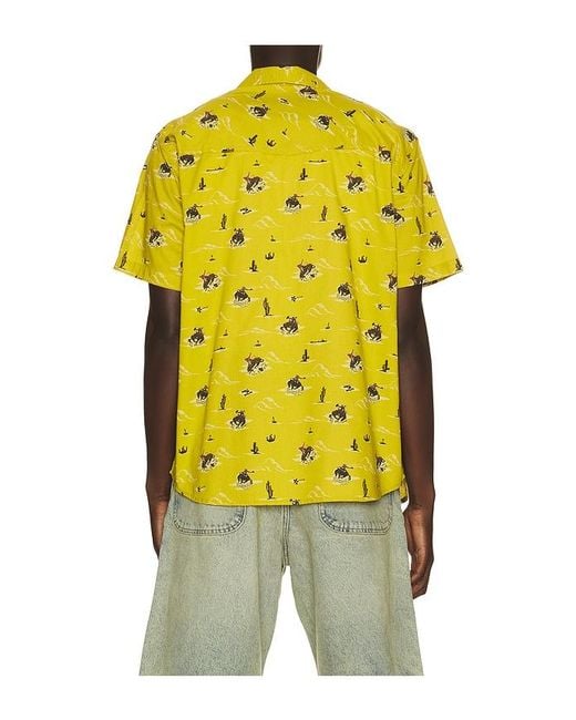 Brixton Yellow X Lone Star Short Sleeve Shirt for men