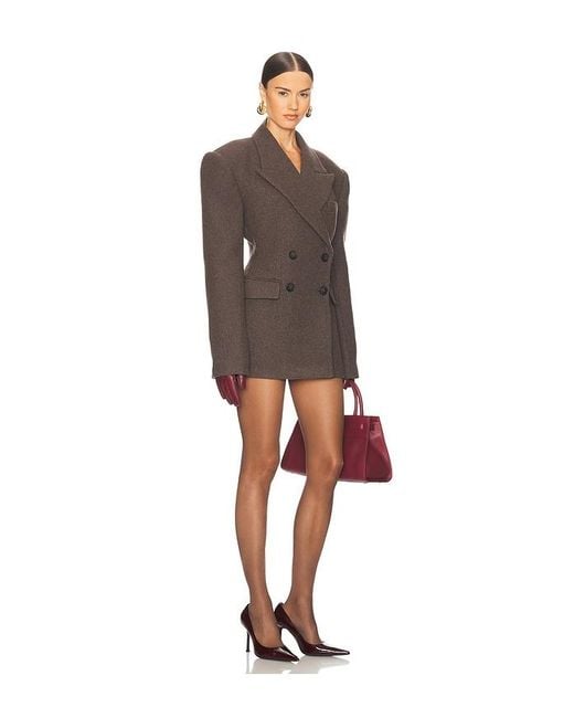 Helsa Brown Italian Wool Blend Blazer