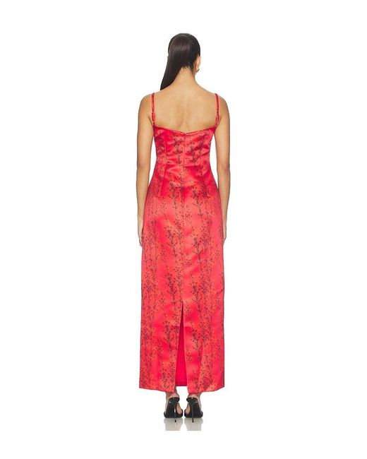 Muma World Red Aka Sukara Stellio Maxi Dress
