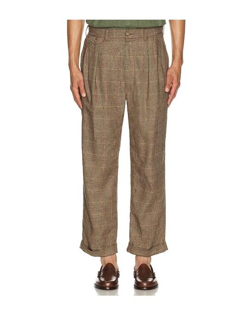 Beams Plus Natural 2 Pleats Trousers for men