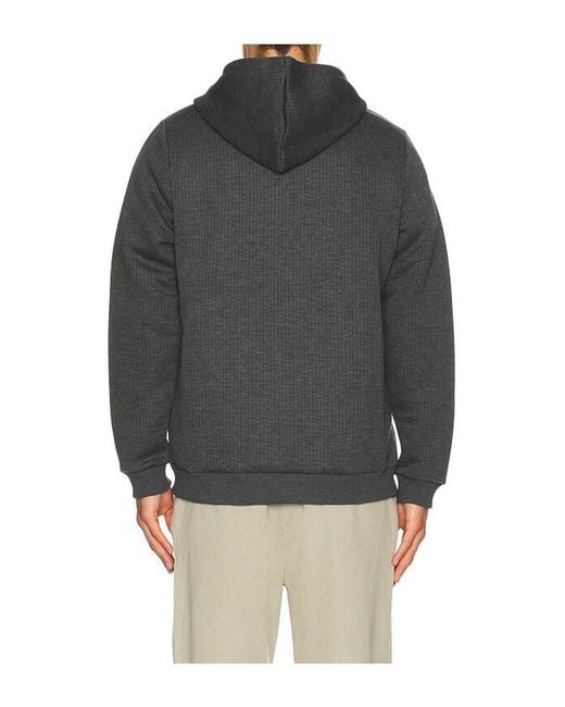 Marine Layer Black Corbet Quilted Zip Hoodie for men