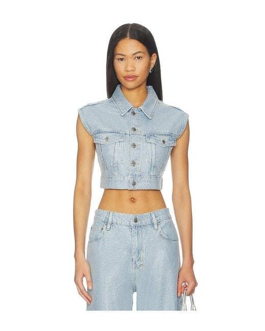 Ksubi Blue Trucker Vest