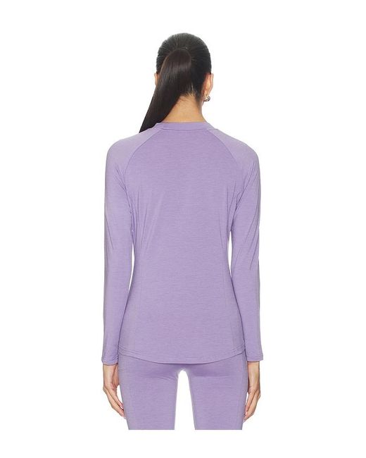 White/space Purple Graphene Crew Neck Top