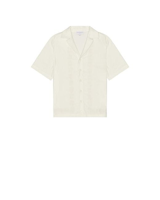 Central Park West White Anderson Paisley Embroidered Button Down Shirt for men