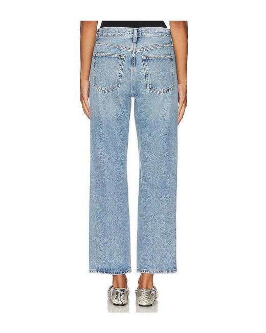 Agolde Blue Valen Mid Rise Vintage Straight Jeans