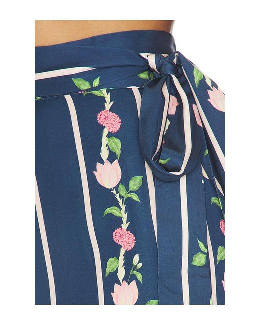 VERANDAH Blue Toran Silk Luxe Skirt