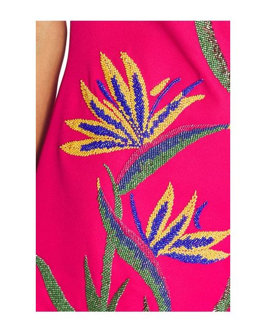 YELLOW THE LABEL Pink Bird Of Paradise Dress