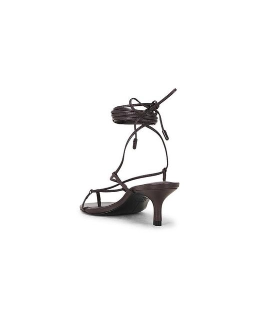 Black Suede Studio White Alix 50 Sandal