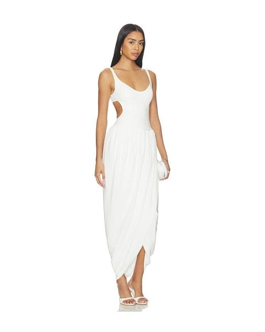 Amanda Uprichard White Marcelline Midi Dress