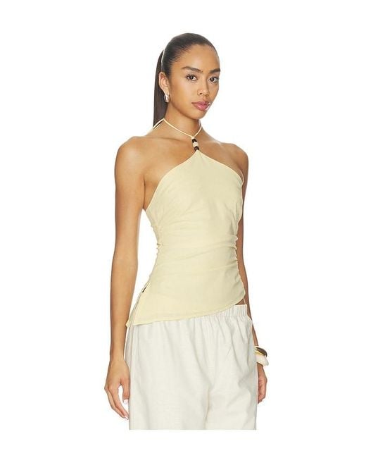 MORE TO COME Natural Shaila Halter Top