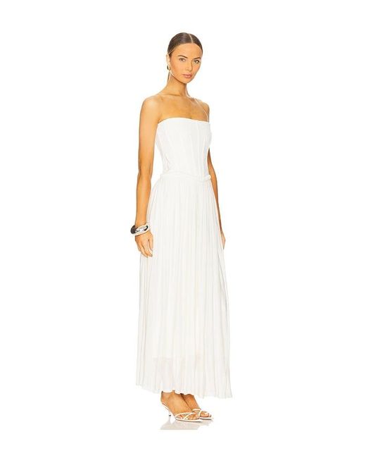 Jonathan Simkhai White Adalys Bustier Midi Dress