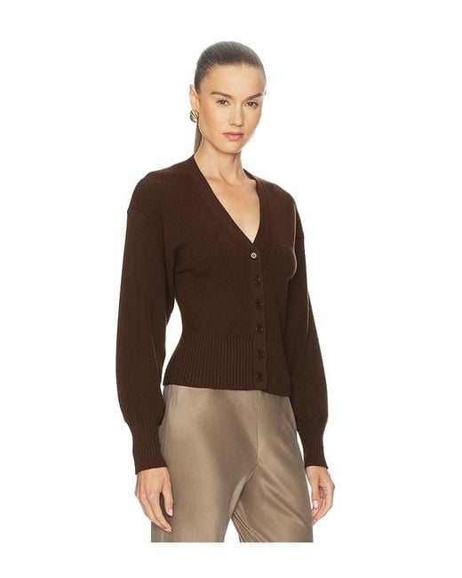 L'academie Brown Monnie Knit Cardigan