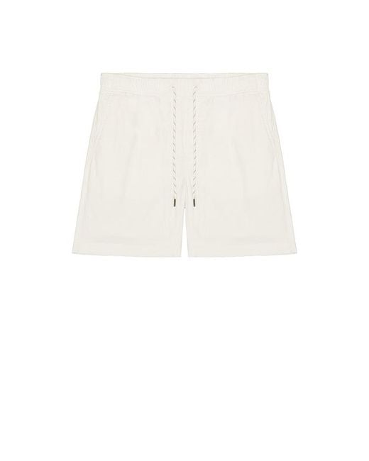 Faherty Brand White Essential Drawstring Short for men